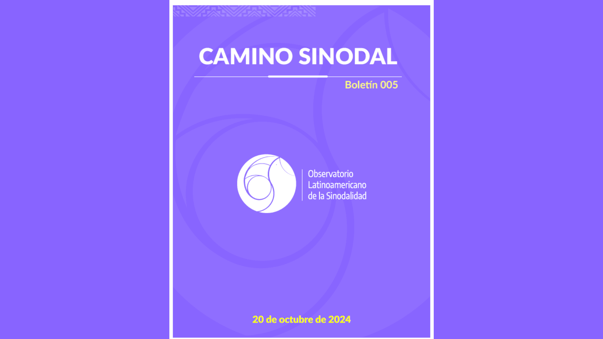 Camino Sinodal – Boletín 005