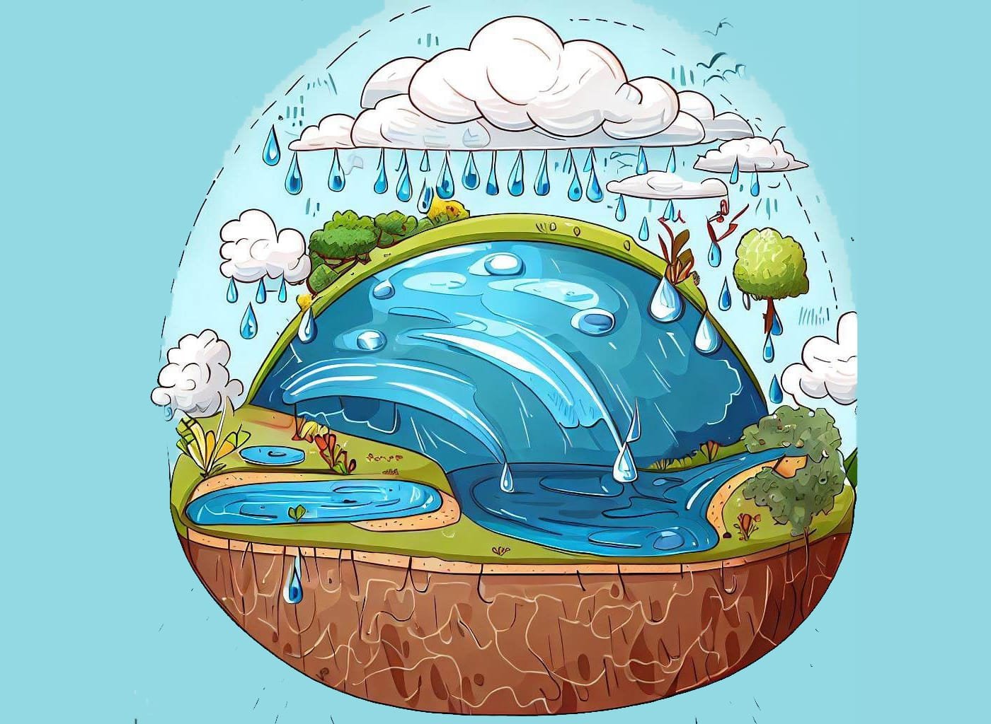 Como el agua penetra en la tierra